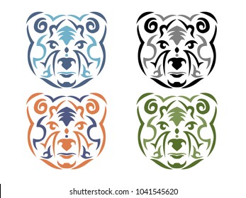 Tribal bear illustration