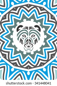 tribal bear ornament