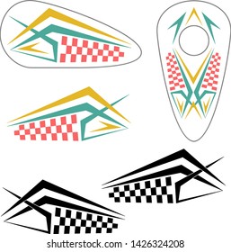 Tribal Bike Decal : Vinyl Ready, Vehicle Graphics Vector Illustration