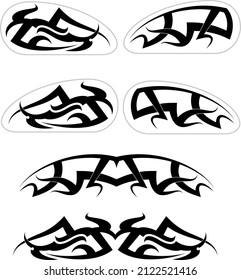 Tribal Bike Decal : Vinyl Ready, Vehicle Graphics Vector Illustration