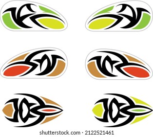 Tribal Bike Decal : Vinyl Ready, Vehicle Graphics Vector Illustration