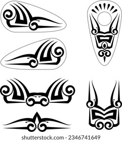 Tribal Bike Decal : Vinyl Ready, Vehicle Graphics Vector Illustration