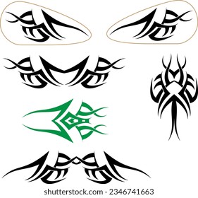 Tribal Bike Decal : Vinyl Ready, Vehicle Graphics Vector Illustration