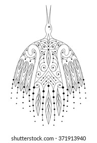 tribal bird, stencil vector