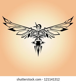 tribal bird vector