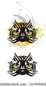 Tribal black cat