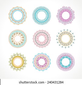 Tribal Bohemian Boho Mandala Background Round Stock Vector (Royalty ...