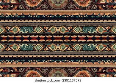 Tribal bohemian ethnic pattern. Abstract traditional folk ancient antique tribal ethnic graphic line. Ornate elegant luxury vintage retro style. Texture textile fabric ethnic bohemian patterns.