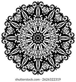 Diseño de patrón de estilo tribal y bohemio. Patrón de mosaico. Diseño de mandala de estilo henna o mehndi floral.   
