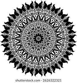 Diseño de patrón de estilo tribal y bohemio. Patrón de mosaico. Diseño de mandala de estilo henna o mehndi floral.   