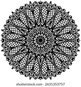 Diseño de patrón de estilo tribal y bohemio. Patrón de mosaico. Diseño de mandala de estilo henna o mehndi floral.   