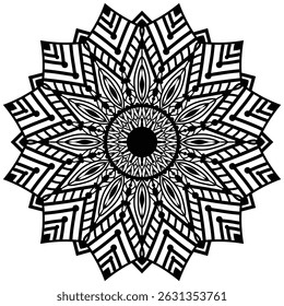 Diseño de patrón de estilo tribal y bohemio. Patrón de mosaico. Diseño de mandala de estilo henna o mehndi floral.   
