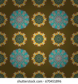 Tribal, Boho, Bohemian style. Ornament colored card with mandala. Geometric circle vector element. Kaleidoscope, medallion, yoga, india, arabic.