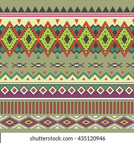 Tribal Boho Seamless Pattern. Ethnic Geometric Ornament. Aztec print. Boho Vector Pattern. Texture for Fabric, Wallpaper and Wrapping. Fashion Indian Pattern.
