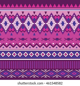 Tribal Boho Seamless Pattern. Ethnic Geometric Ornament. Aztec Print. Vector Background for Fabric and Wrapping Paper.