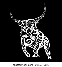 Tribal Bull Cow Modern Premium Designer Vector