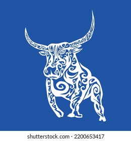 Tribal Bull Modern Premium Designer Vector