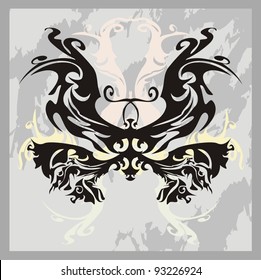 Tribal butterfly art