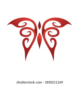 Tribal Butterfly icon isolated on white background. Butterfly icon trendy and modern symbol. Vector illustration EPS.8 EPS.10
