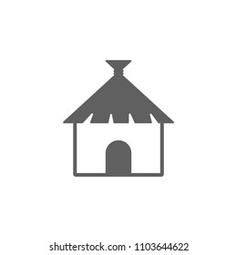 Tribal cabin icon vector in trendy flat style isolated on white background