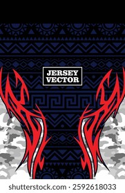 tribal and camouflage pattern for jersey design