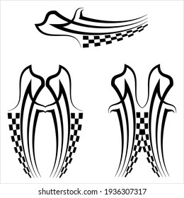 Tribal Car Decal : Vinyl Ready, Vehicle Graphics Vector Art Illustration