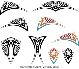 Tribal Car Decal : Vinilo listo, ilustración vectorial de gráficos de vehículos