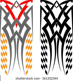 Tribal Car Decal : Vinyl Ready Vector Illustration