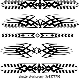 Tribal Car Decal : Vinyl Ready Vector Illustration