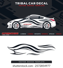 tribal car wrap design template 7