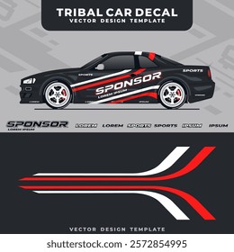 tribal car wrap design template 8