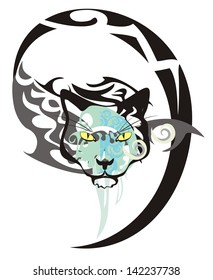 Tribal cat head