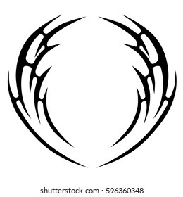 Tribal Celtic Design, Fantasy Wave Vector  Sketch. Simple Logo.