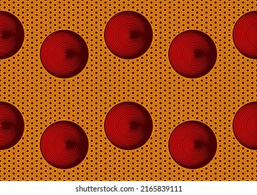 Tribal circle and curve line africa abstract seamless pattern vibrant colors, textile art, hand-draw line image and background, fashion artwork for Fabric print, clothes, scarf, shawl, carpet