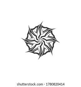 tribal, classic , black, ethnic tattoo icon vector illustration design logo