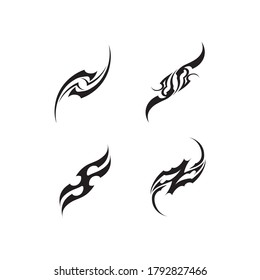 tribal, classic , black, ethnic tattoo icon vector illustration design logo