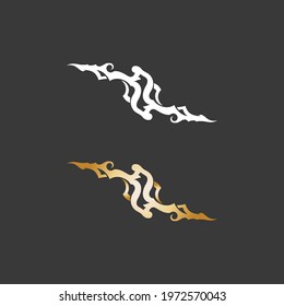 tribal, classic , black, ethnic tattoo icon vector illustration design logo