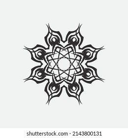 tribal, classic , black, ethnic tattoo icon vector illustration design logo