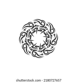 tribal, classic , black, ethnic tattoo icon vector illustration design logo