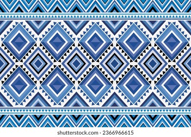 Tribal cloth pattern African ethnic patterns Beautiful for textiles, carpets, wallpaper, clothing, sarongs, scarves, batik, wrapping paper, for the printing and advertising industries.blue white