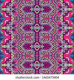 Tribal Colorful abstract geometric ethnic seamless pattern ornamental. Indian striped textile design