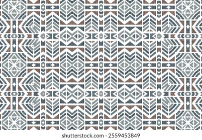 Tribal colorful aztec fabric pattern