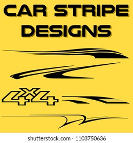 Tribal and cool Car stripe design set. Adhesive Vinyl stickers design for vehicles