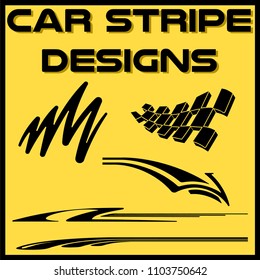 Tribal and cool Car stripe design set. Adhesive Vinyl stickers design for vehicles