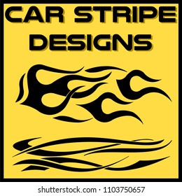 Tribal and cool Car stripe design set. Adhesive Vinyl stickers design for vehicles