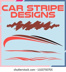 Tribal and cool Car stripe design set. Adhesive Vinyl stickers design for vehicles