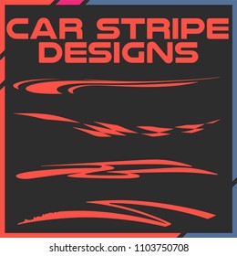 Tribal and cool Car stripe design set. Adhesive Vinyl stickers design for vehicles
