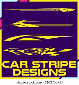 Tribal and cool Car stripe design set. Adhesive Vinyl stickers design for vehicles