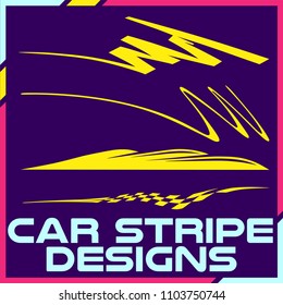 Tribal and cool Car stripe design set. Adhesive Vinyl stickers design for vehicles
