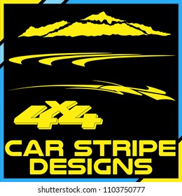 Tribal and cool Car stripe design set. Adhesive Vinyl stickers design for vehicles
